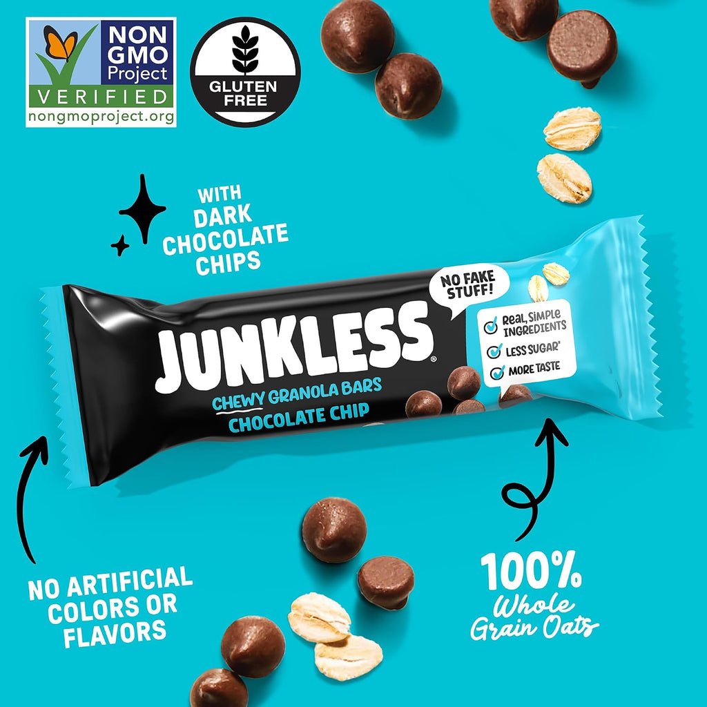JUNKLESS Chewy Granola Bars Classic Variety Pack