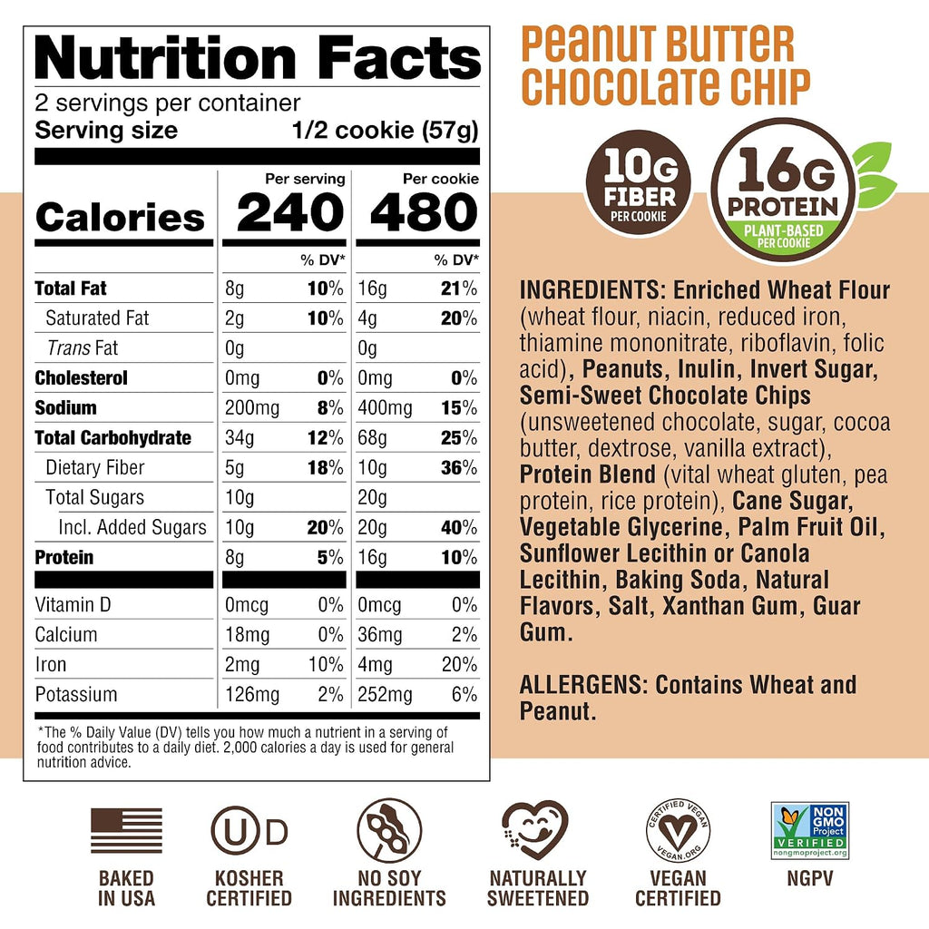 Lenny & Larry's Peanut Butter Chocolate Chip Protein Cookie