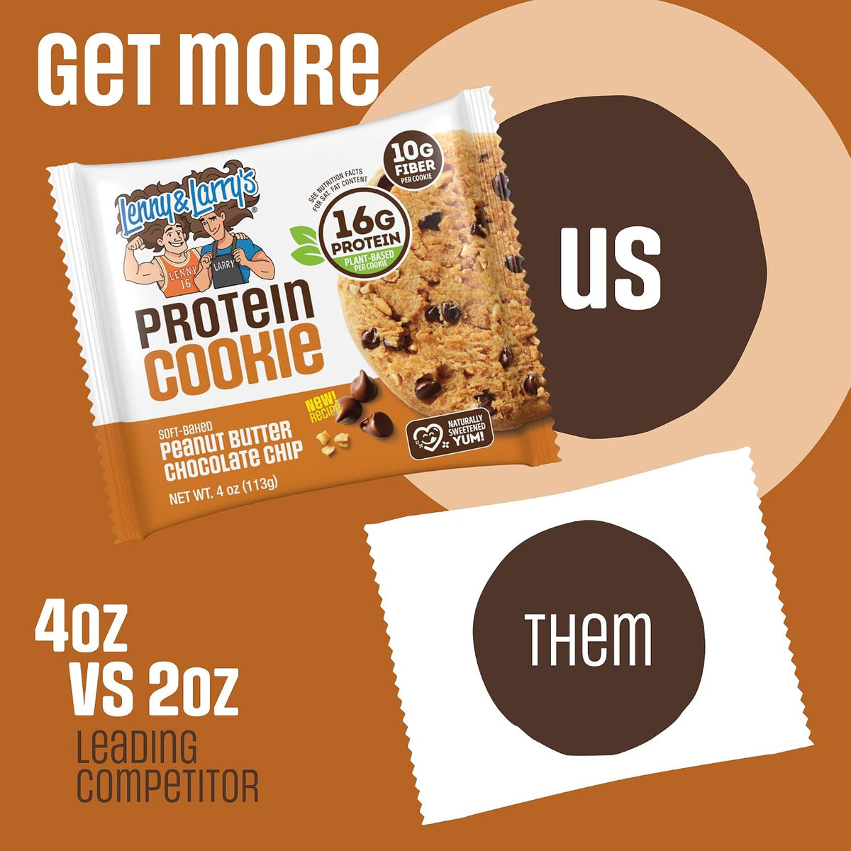 Lenny & Larry's Peanut Butter Chocolate Chip Protein Cookie