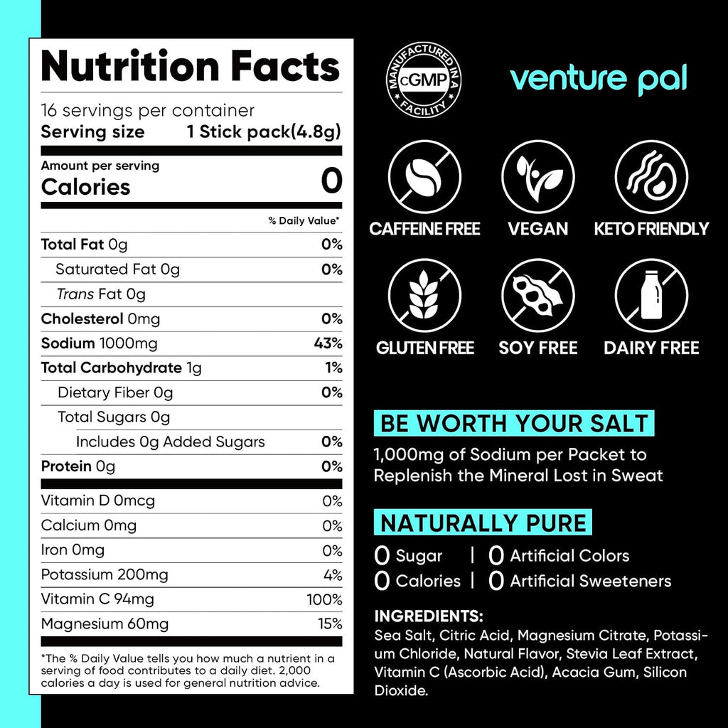 Venture Pal Sugar-Free Electrolyte Powder Packets