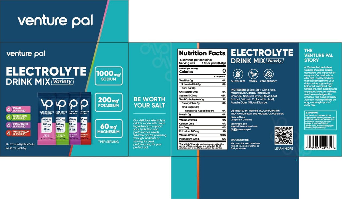 Venture Pal Sugar-Free Electrolyte Powder Packets