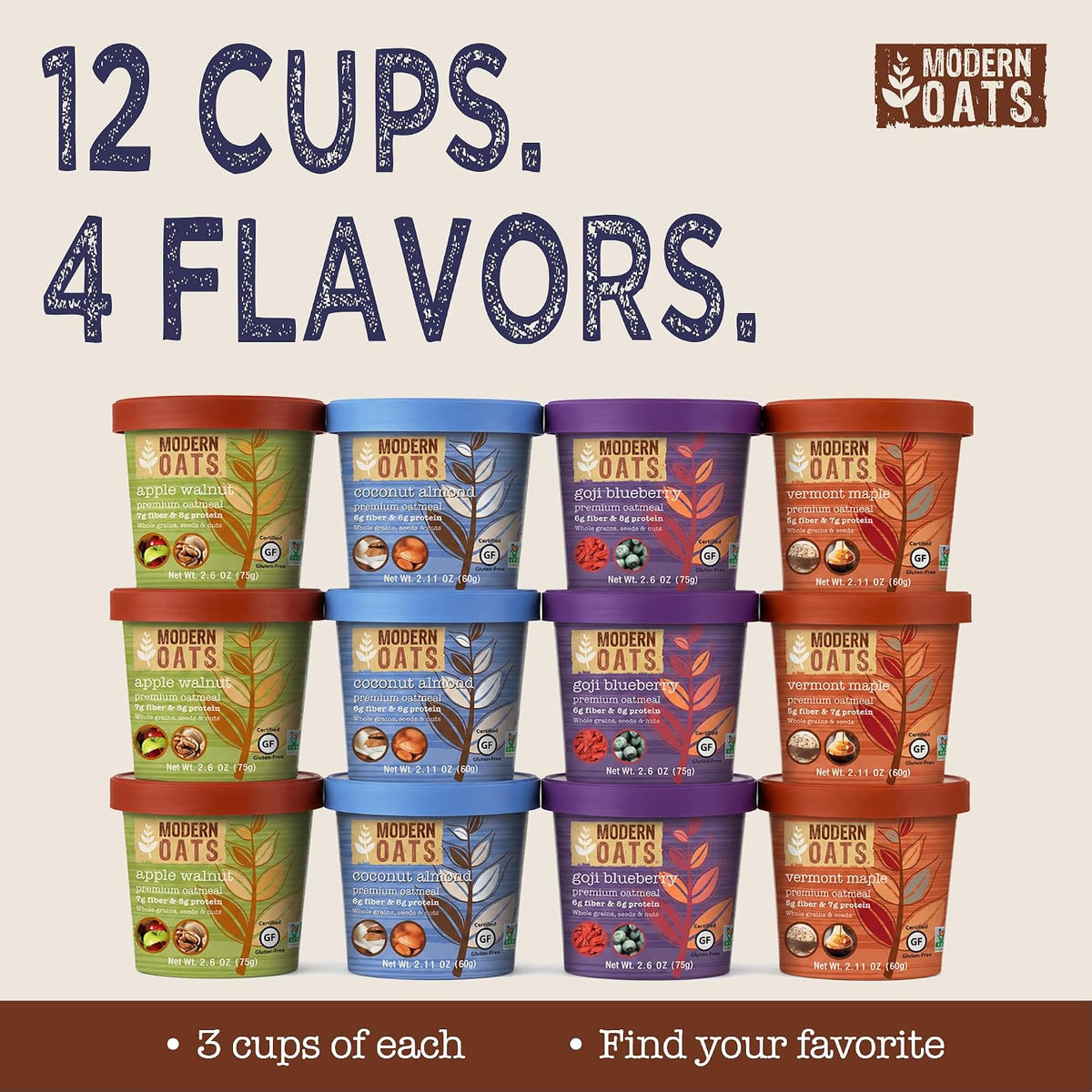 Modern Oats Instant Oatmeal Variety Pack