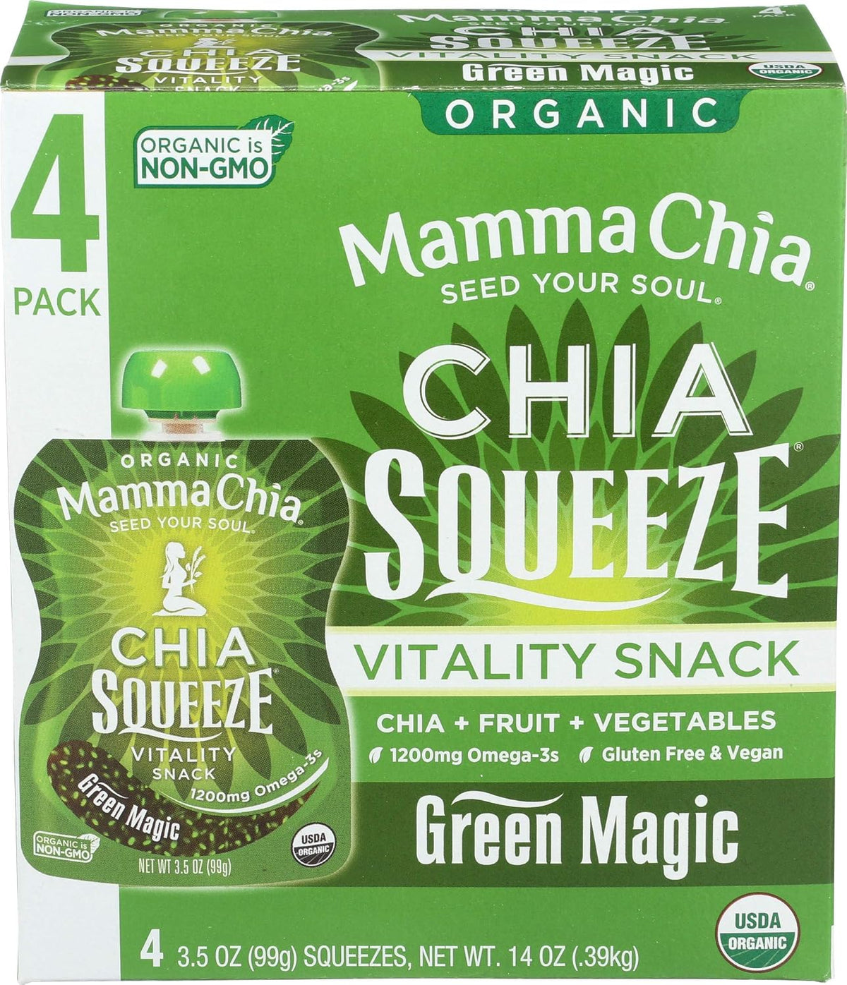 Mamma Chia Green Magic Vitality Squeeze Snack