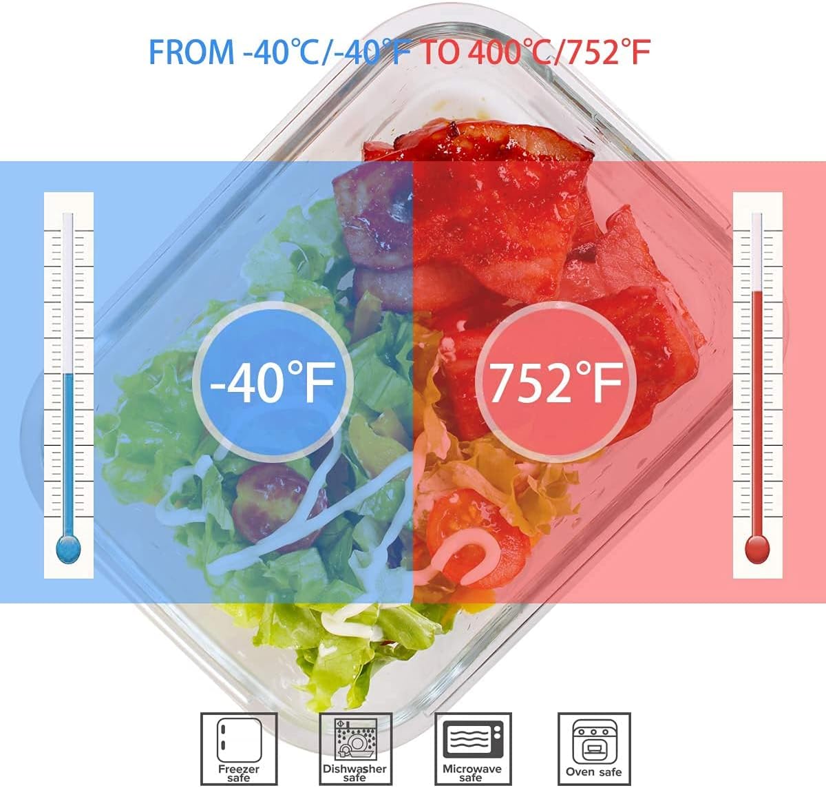 S SALIENT Glass Food Storage Containers