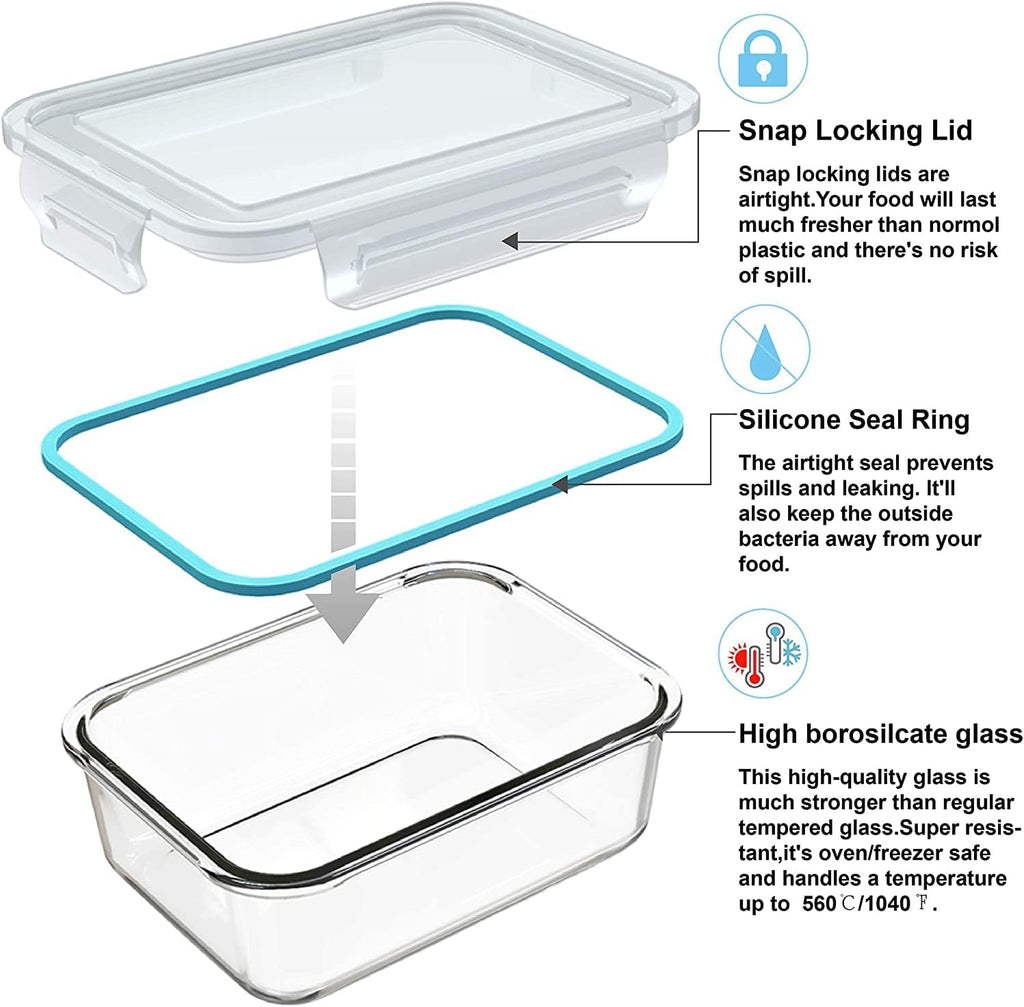 S SALIENT Glass Food Storage Containers