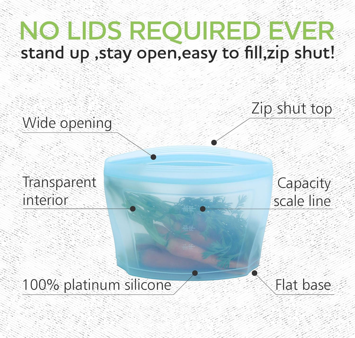 Reusable Silicone Food Storage Bags