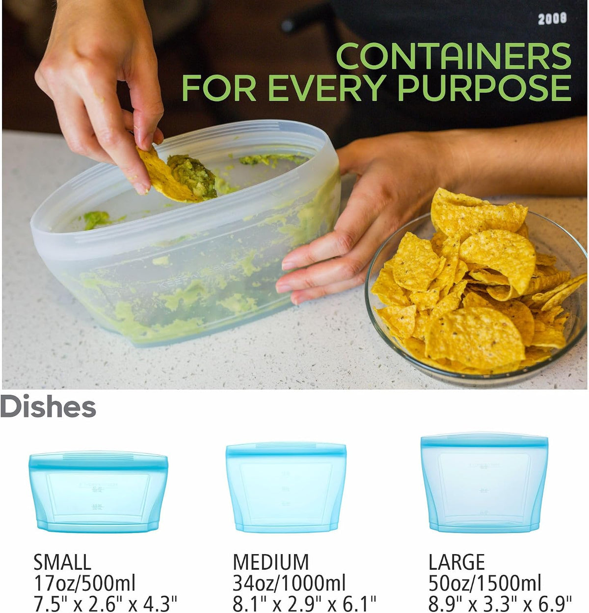 Reusable Silicone Food Storage Bags