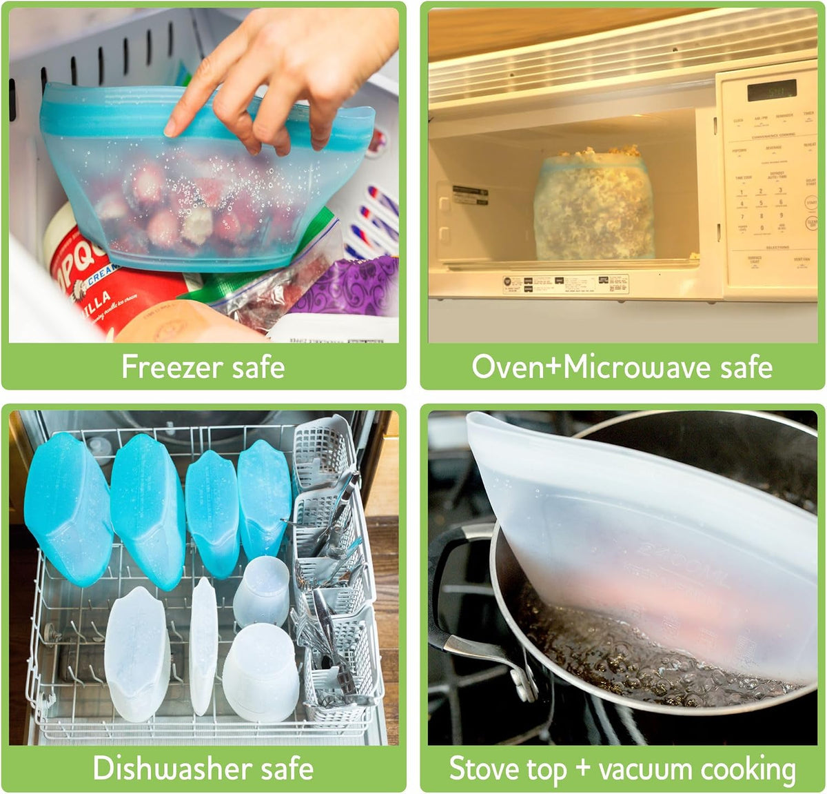 Reusable Silicone Food Storage Bags